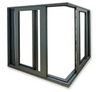 casement window with optional aluminum profile different glass