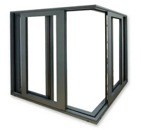 casement window with optional aluminum profile different glass